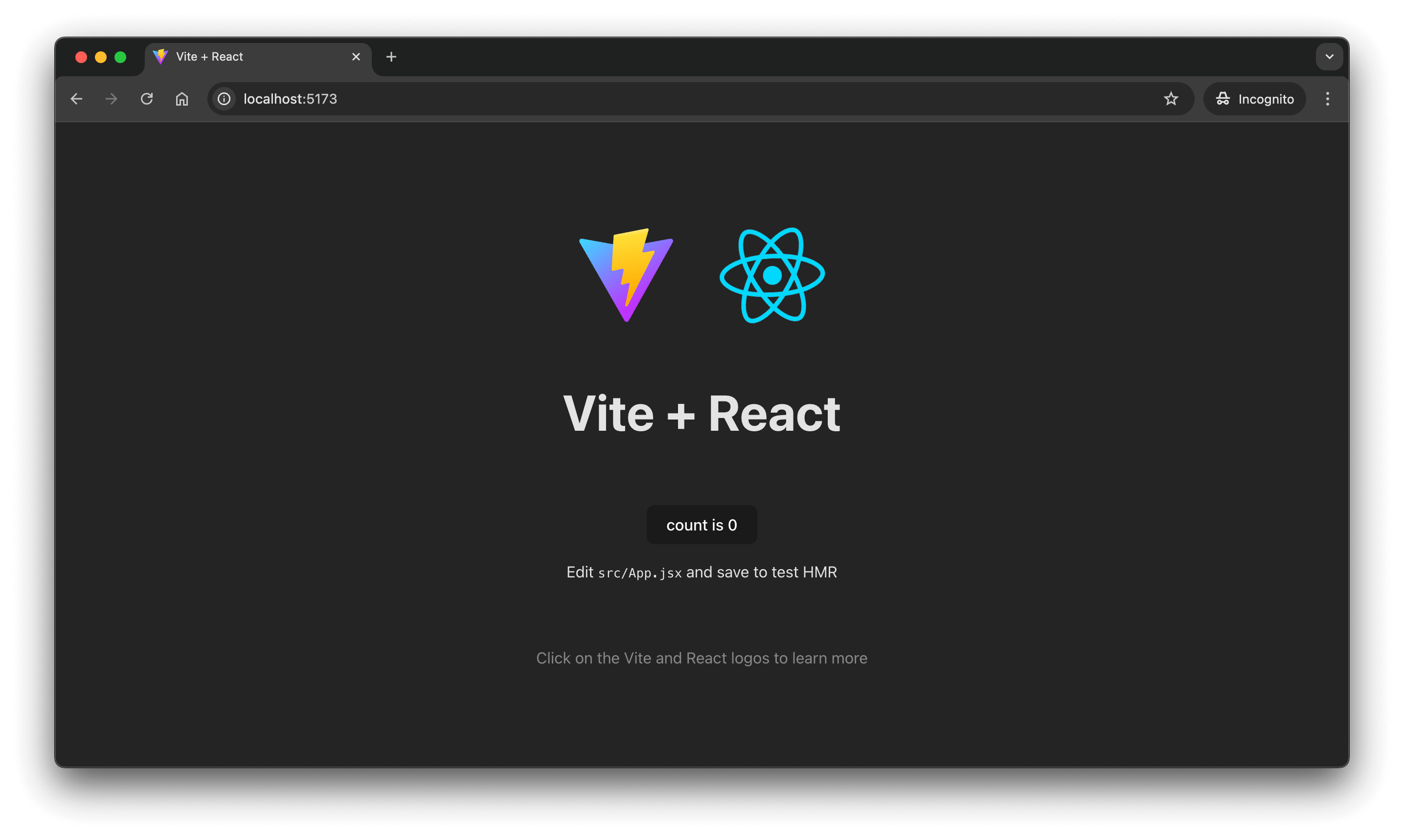 Vite start project